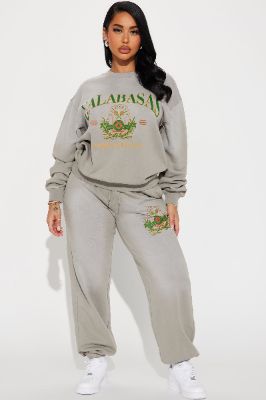 Part Of The Club Jogger Set - Grey sold by Fashion Nova