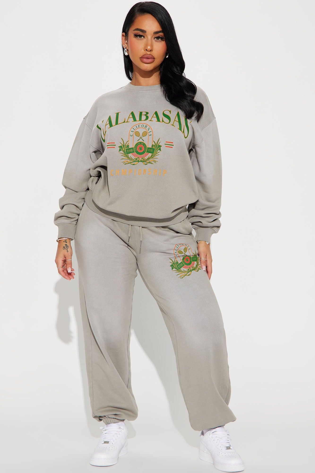 Part Of The Club Jogger Set - Grey sold by Fashion Nova