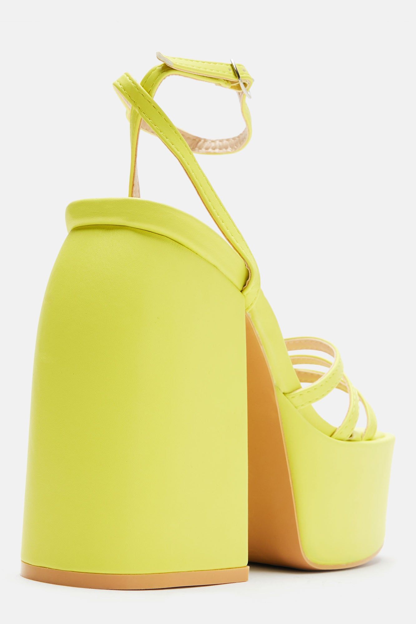 Freya Platform Block Heels - Yellow sold by Fashion Nova product image thumbnail 5