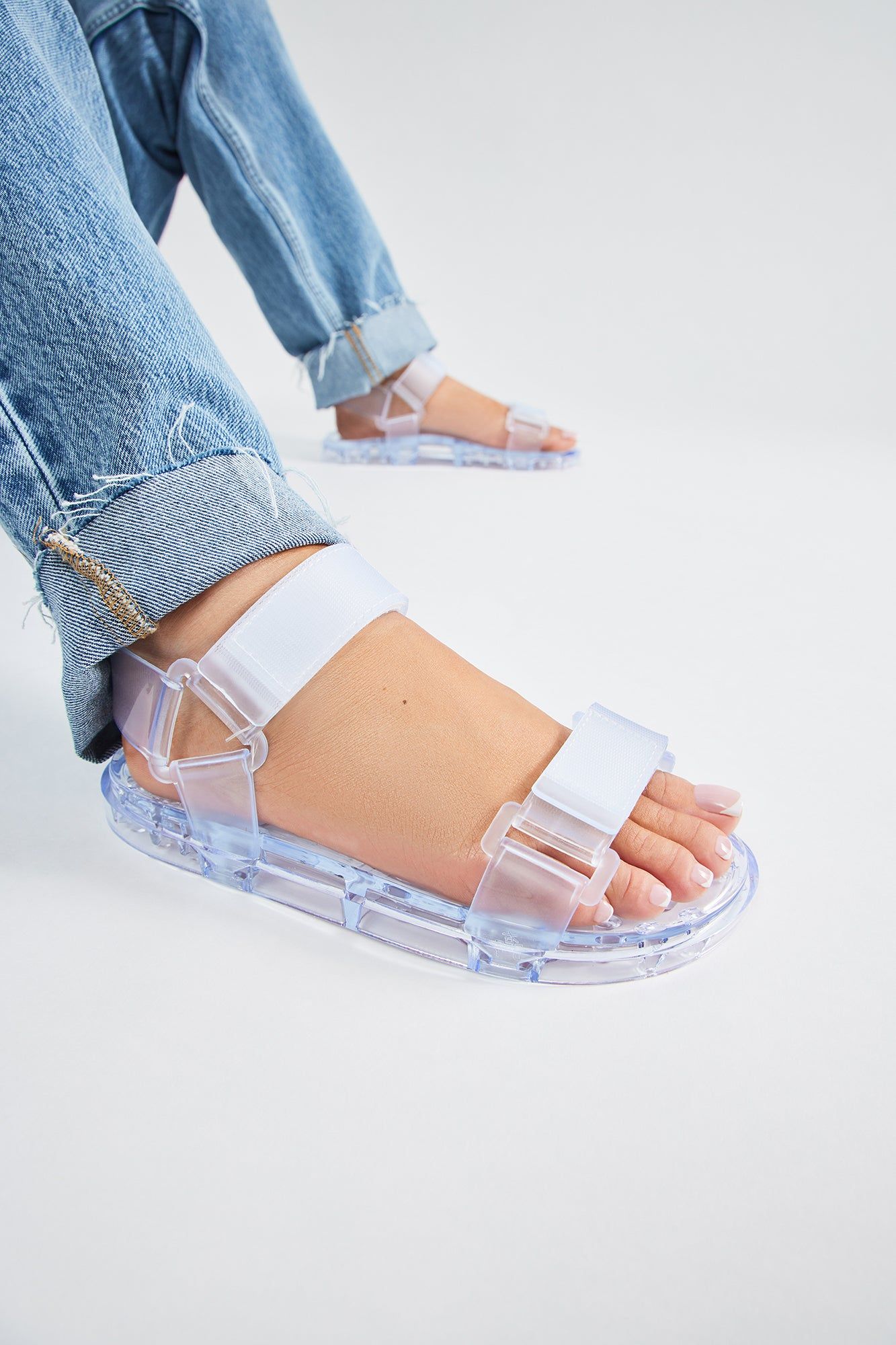 All Good Days Flat Sandals - Clear sold by Fashion Nova product image thumbnail 2