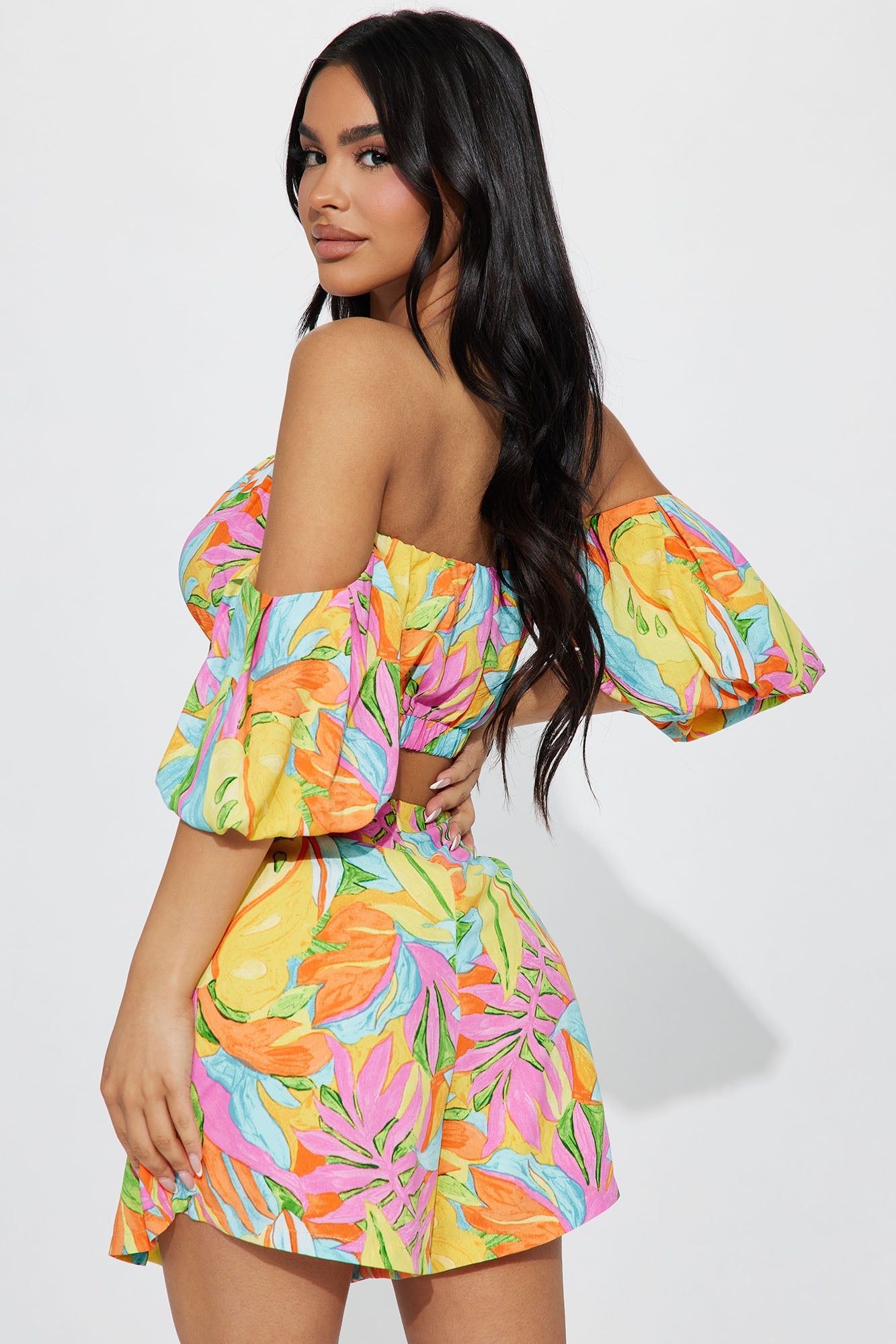 Paradise Vibe Short Set - Yellow/combo sold by Fashion Nova product image thumbnail 3