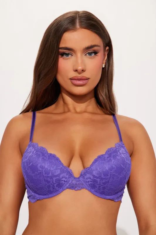 Nova Lace Push Up Bra - Purple sold by Fashion Nova