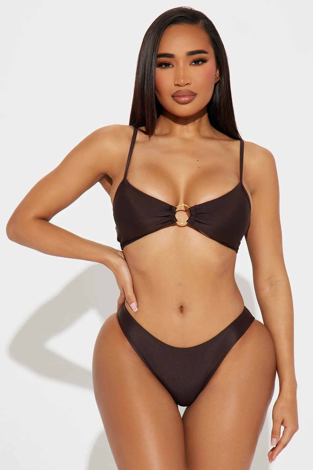 Anika Charm Chain 4 Piece Bikini Set - Brown sold by Fashion Nova product image thumbnail 2