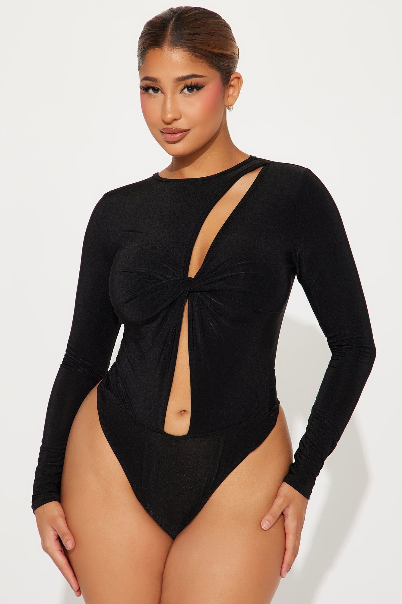 Tensions Rising Bodysuit - Black sold by Fashion Nova
