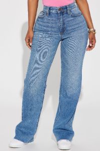 Tough Love Stretch Straight Leg Jean - Medium Wash sold by Fashion Nova