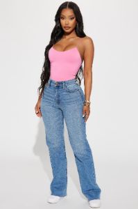 Tough Love Stretch Straight Leg Jean - Medium Wash sold by Fashion Nova