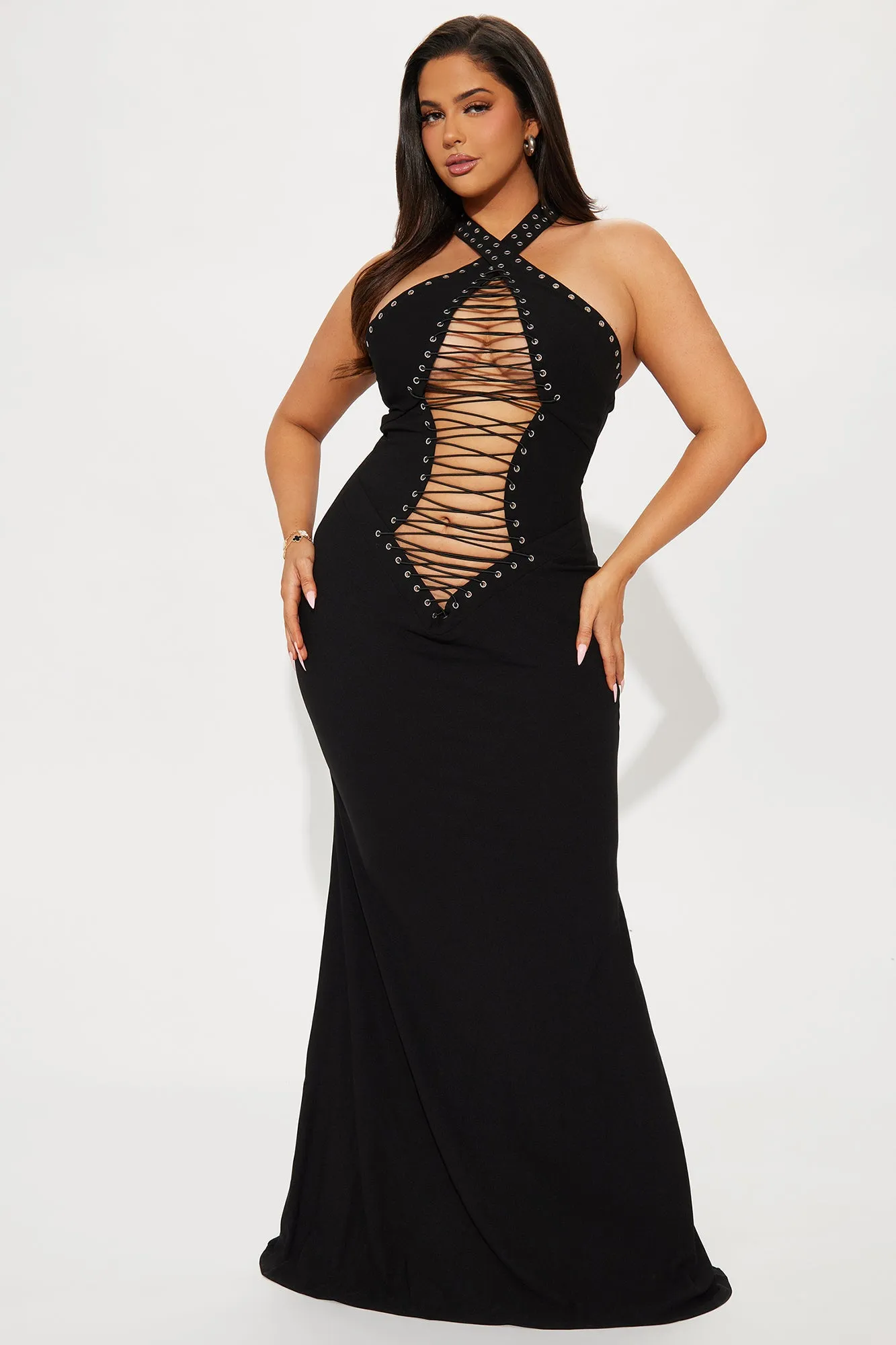 too hot lace up maxi dress - black BLACKFRIDAY40 90s Prom Dress Pattern, Size:AU 14 (US 10) With long magnificent bell