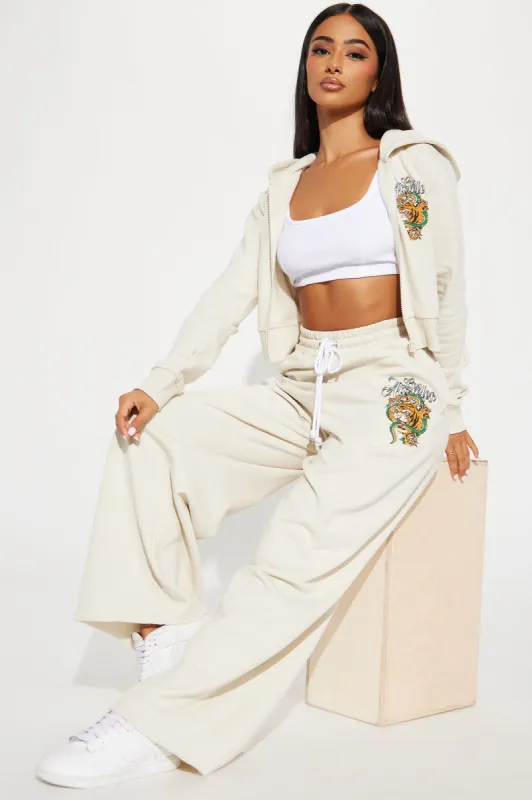 Jaws Of The Tiger Wide Leg Pants - Beige sold by Fashion Nova