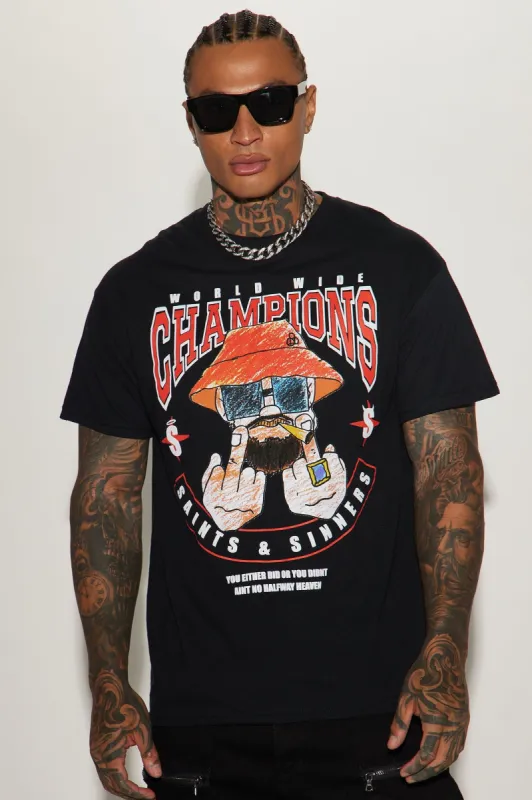 Still Winning Short Sleeve Tee - Black sold by Fashion Nova