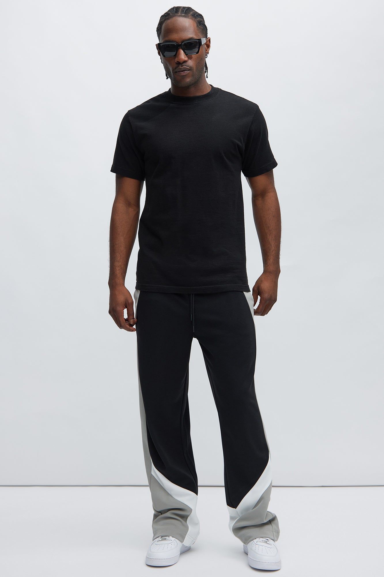 Dune Relaxed Track Pants - Black/combo sold by Fashion Nova product image thumbnail 2