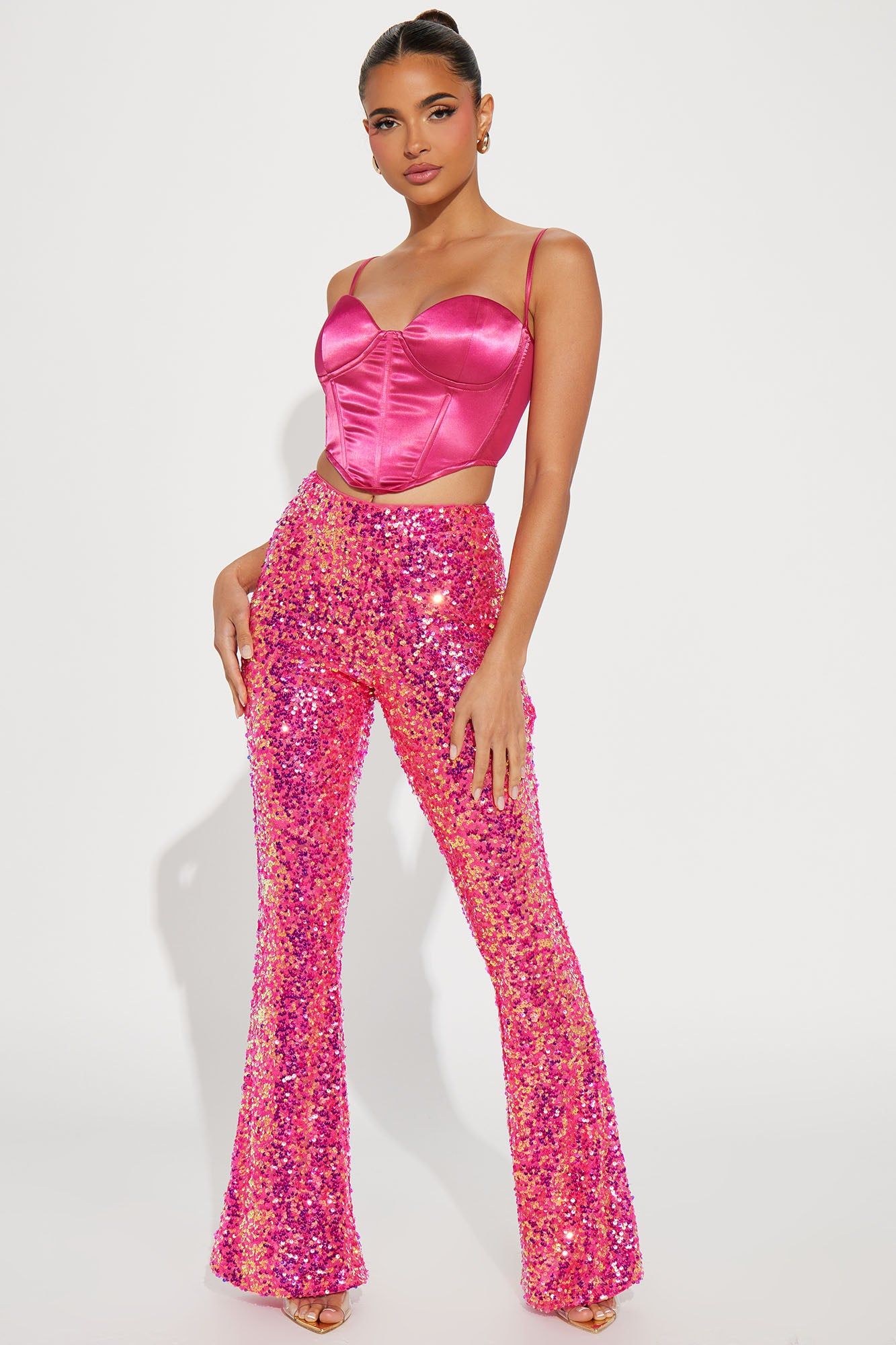 In My Era Sequin Pant - Fuchsia sold by Fashion Nova