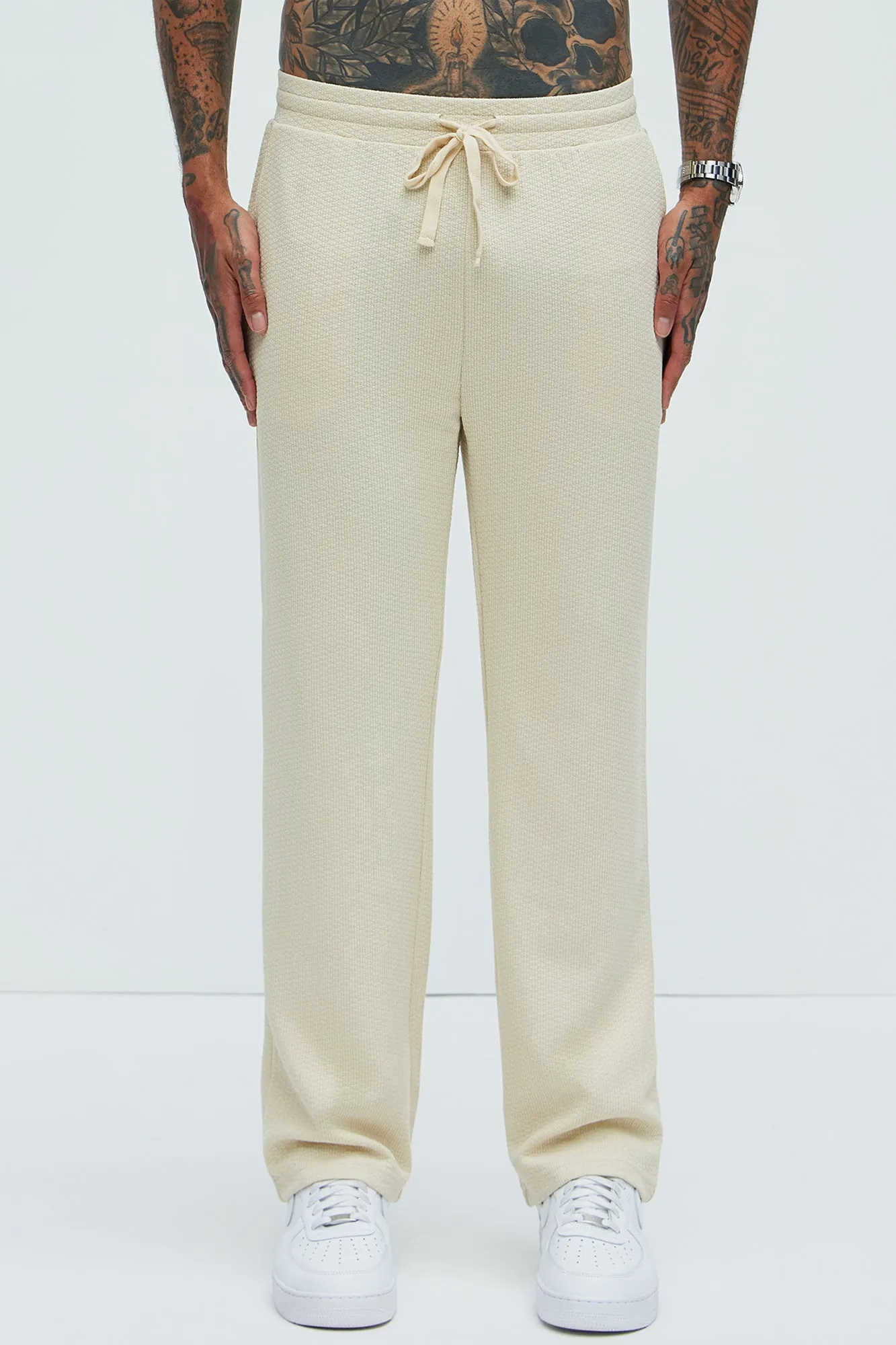 Capstan Straight Textured Pants - Cream sold by Fashion Nova product image thumbnail 3