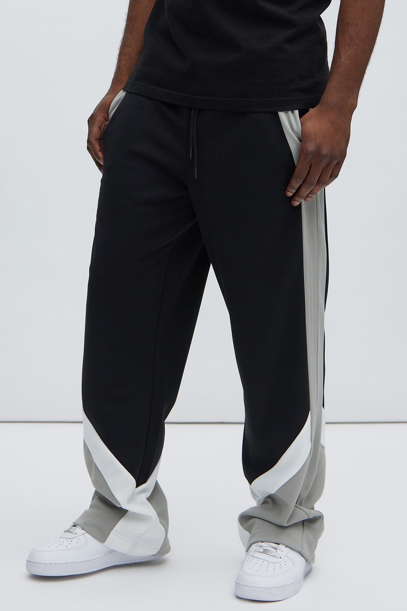 Dune Relaxed Track Pants - Black/combo sold by Fashion Nova