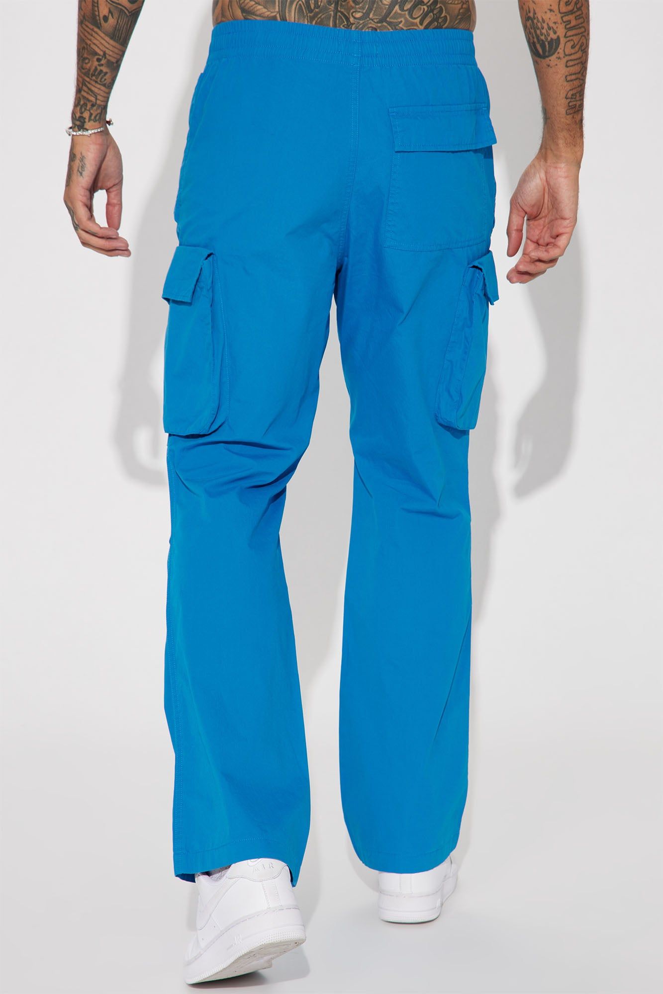 Slim Flare Cargo Parachute Pants - Blue sold by Fashion Nova product image thumbnail 6