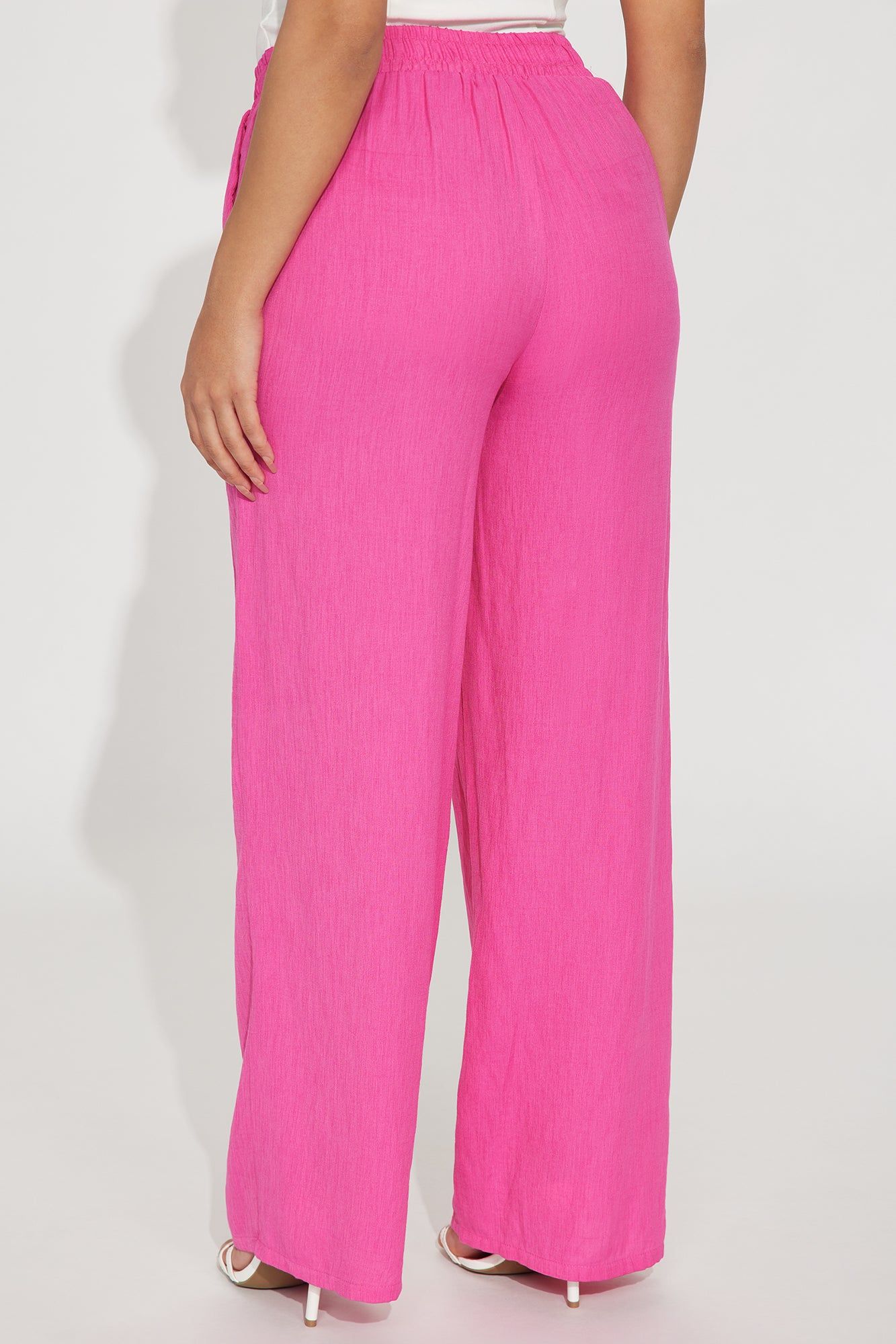 Playin Around Linen Wide Leg Pant - Fuchsia sold by Fashion Nova product image thumbnail 3