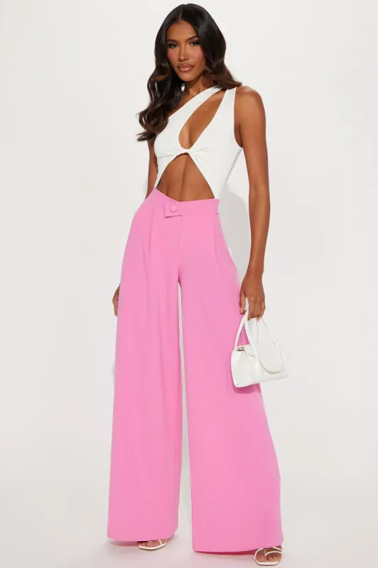 Valentina Wide Leg Dress Pant - Pink sold by Fashion Nova