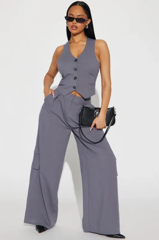 Justine Pant Set - Grey sold by Fashion Nova
