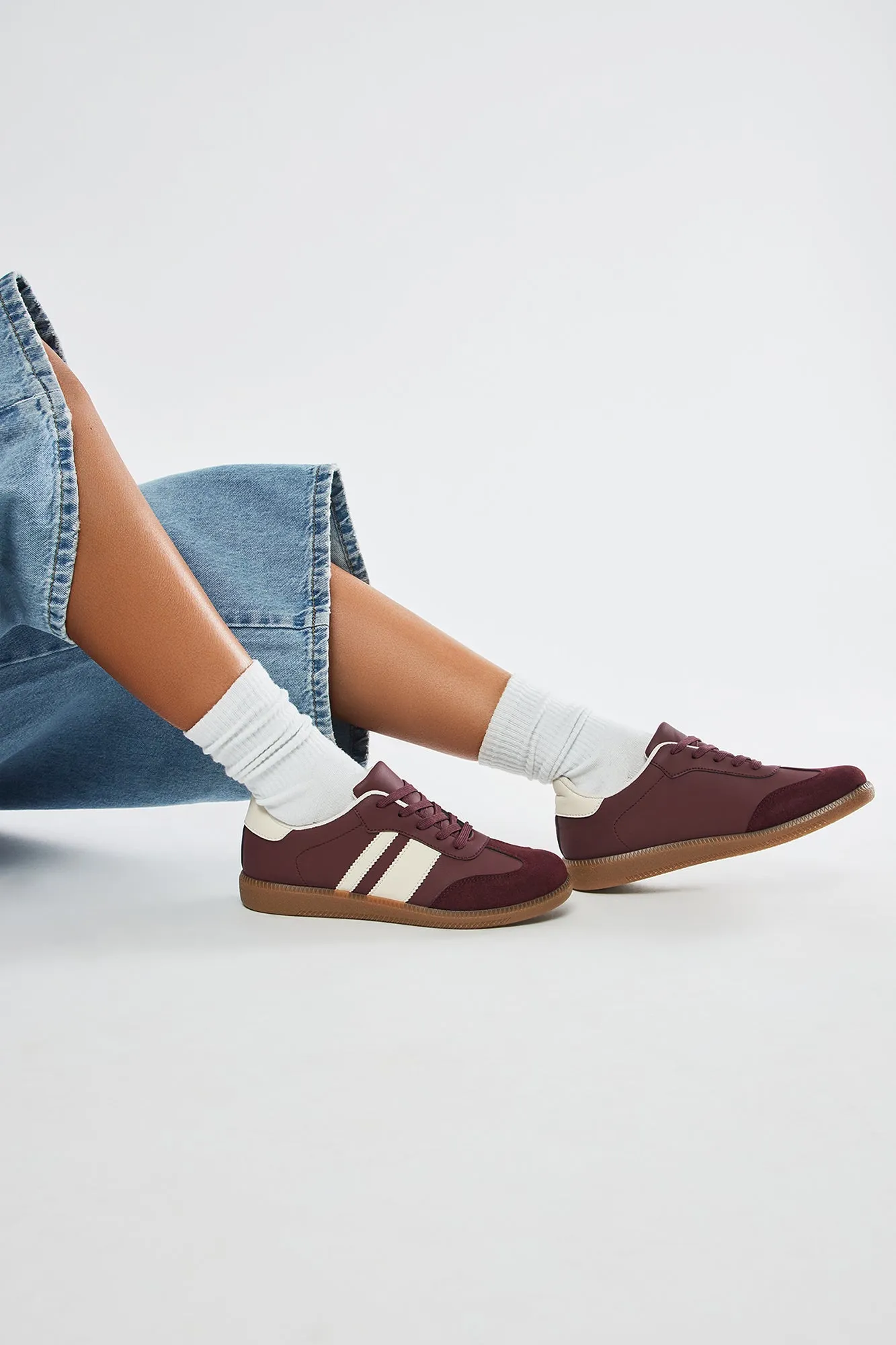 Gabby Sneakers - Burgundy sold by Fashion Nova product image thumbnail 2