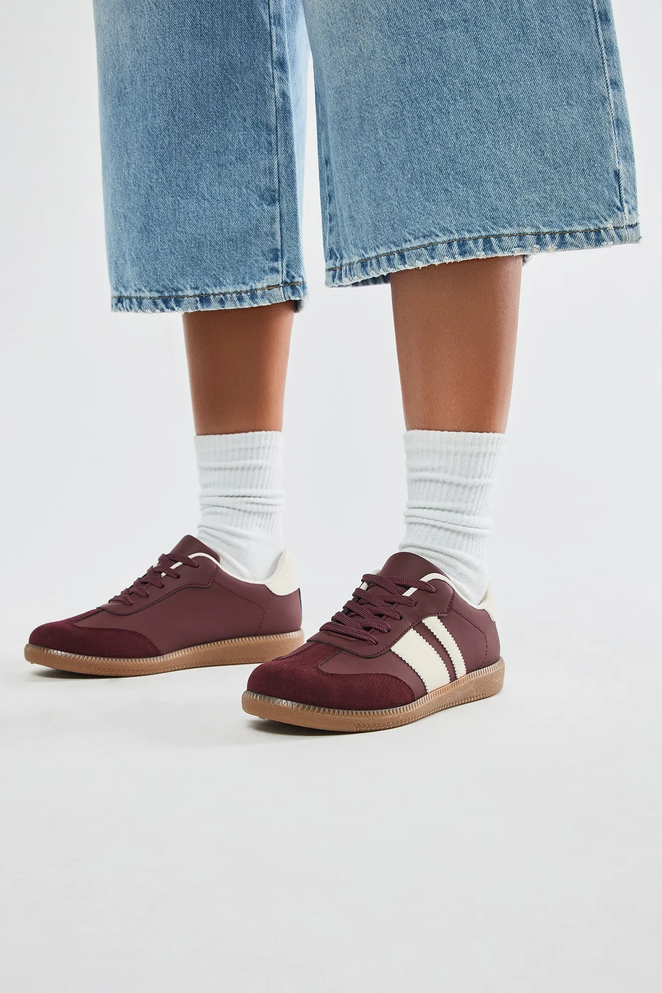 Gabby Sneakers - Burgundy sold by Fashion Nova product image thumbnail 4