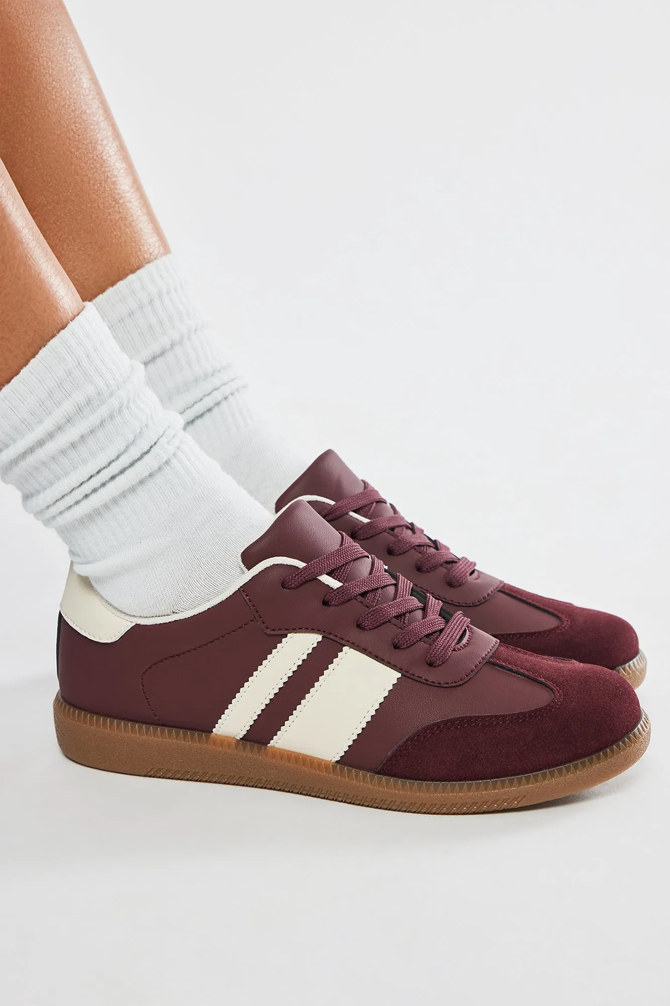 Gabby Sneakers - Burgundy sold by Fashion Nova product image thumbnail 5