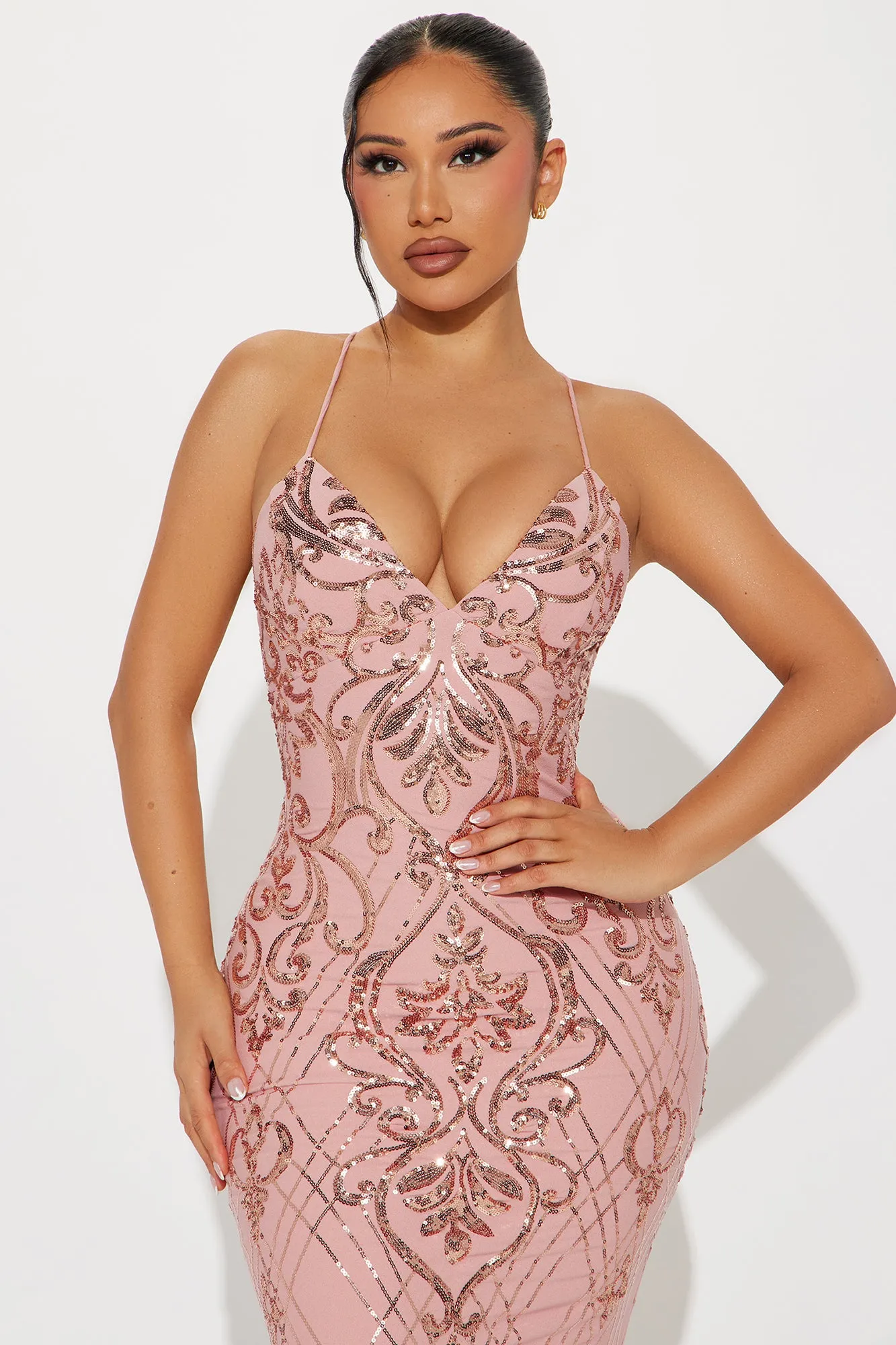 Renee Sequin Gown - Mauve sold by Fashion Nova product image thumbnail 2