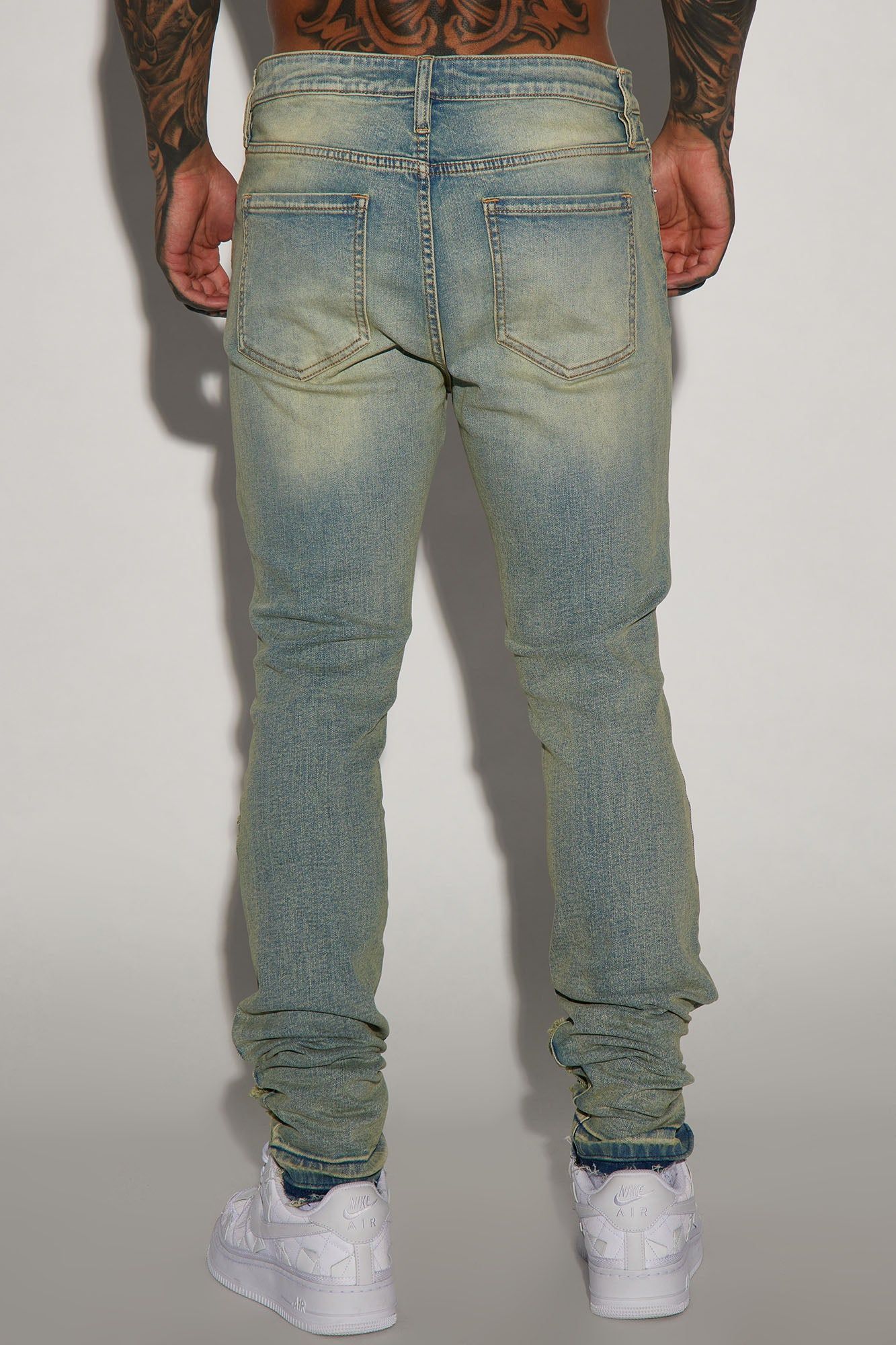 Let's Work On It Stacked Skinny Jeans - Vintage Blue Wash sold by Fashion Nova product image thumbnail 5