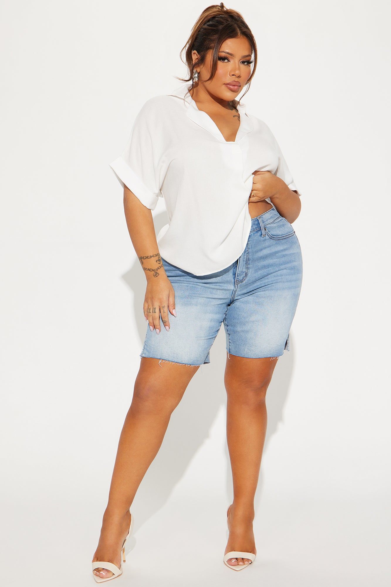 Daily Duty Blouse Top - Off White sold by Fashion Nova product image thumbnail 5