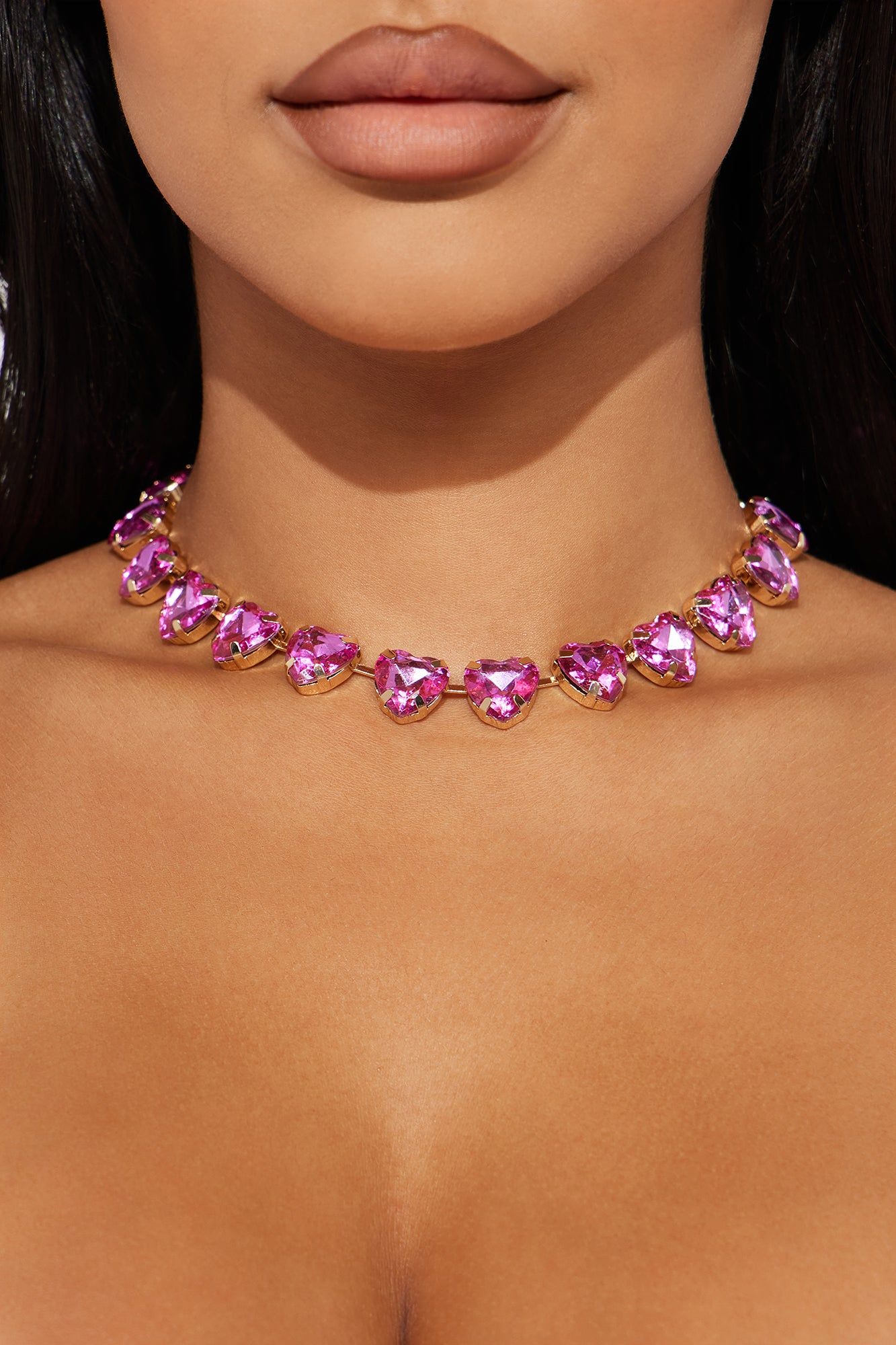 Heart To Let Go Choker - Pink sold by Fashion Nova