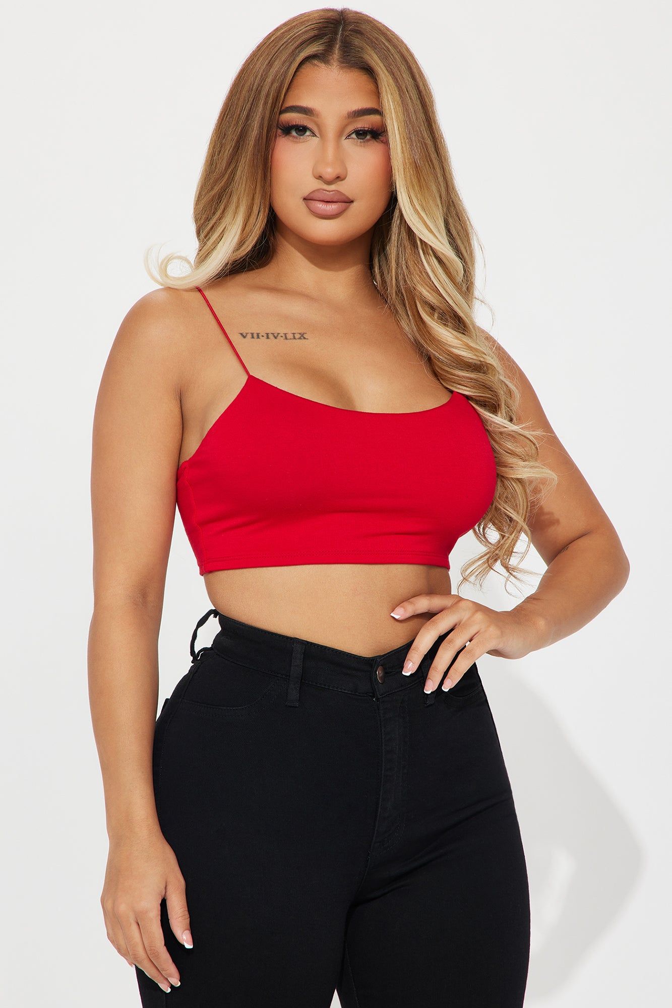 Kiki Super Cropped Top - Red sold by Fashion Nova