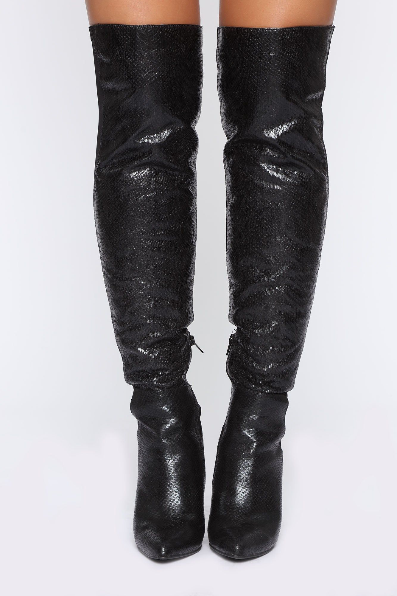 The Way You Walk Heeled Boots - Black Snake sold by Fashion Nova product image thumbnail 2