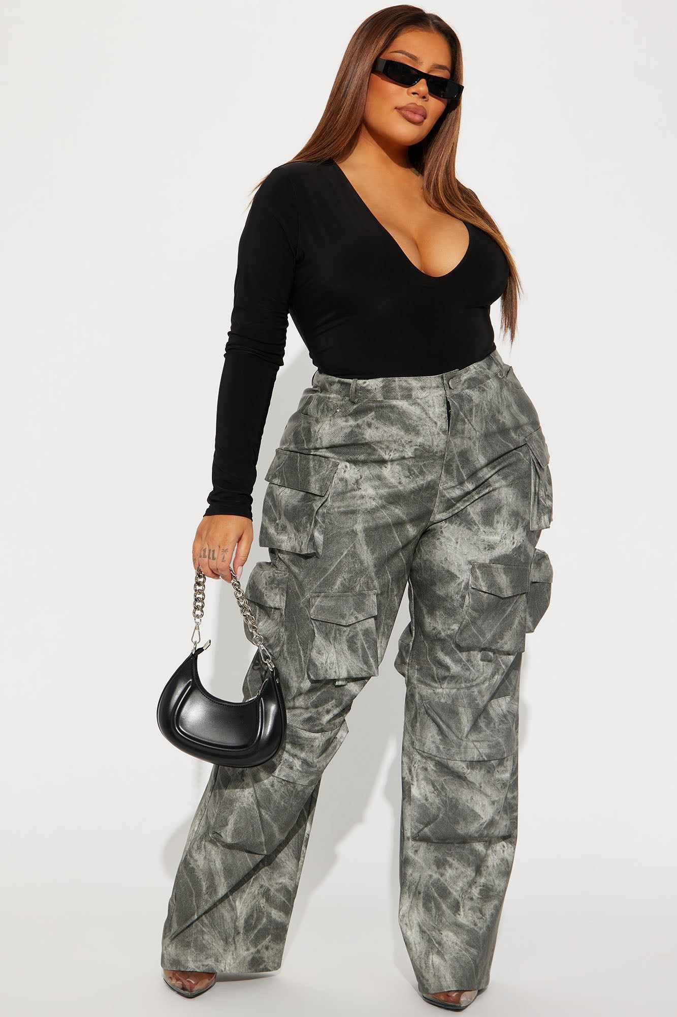 Take The Plunge Lined Long Sleeve Bodysuit - Black sold by Fashion Nova product image thumbnail 6