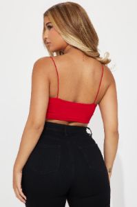 Kiki Super Cropped Top - Red sold by Fashion Nova