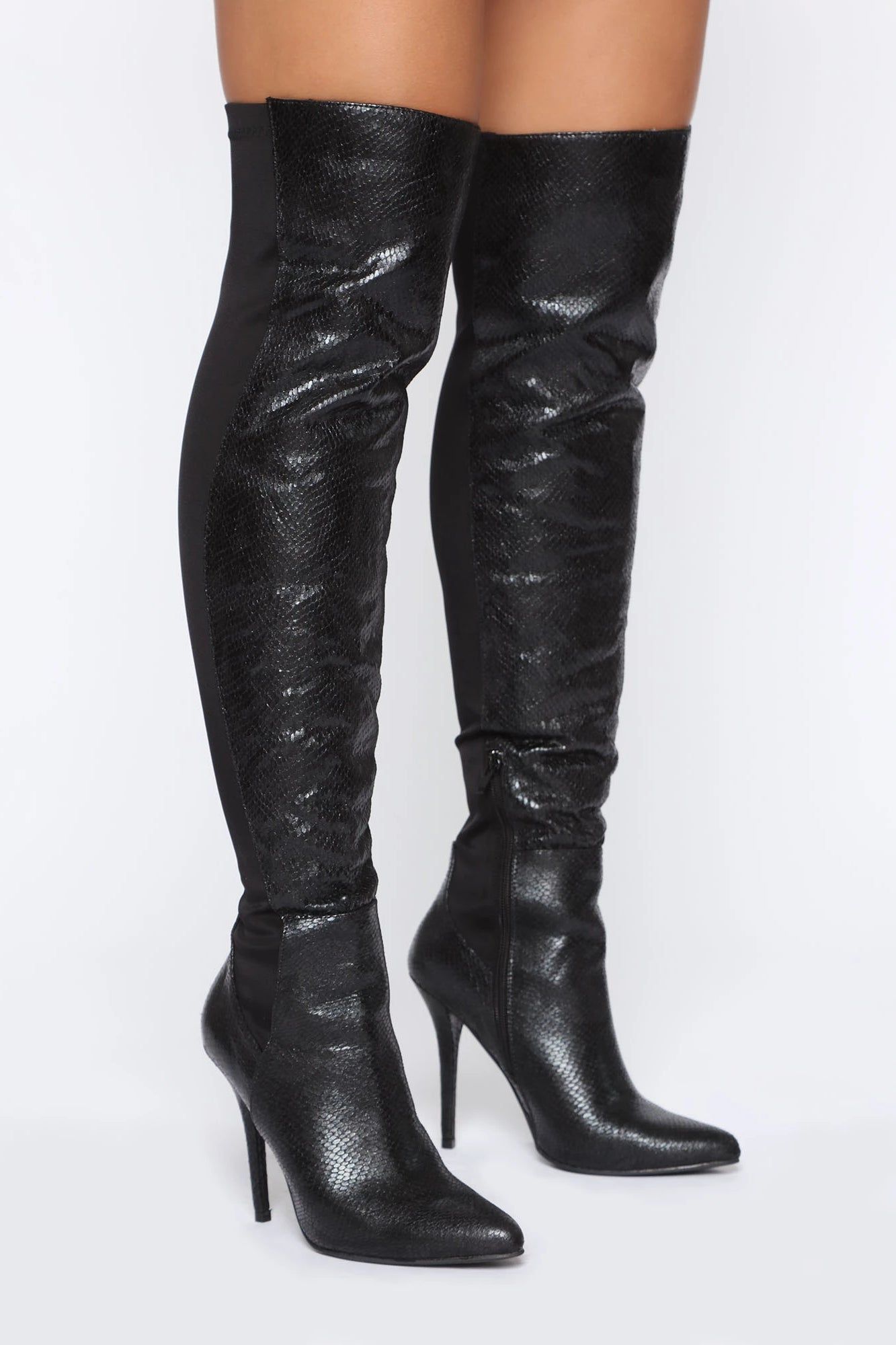 The Way You Walk Heeled Boots - Black Snake sold by Fashion Nova product image thumbnail 3