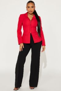 All Body Corset Blazer - Red sold by Fashion Nova