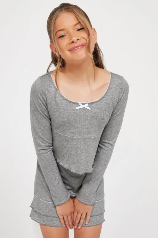 Mini Maggie Skirt Set - Grey sold by Fashion Nova