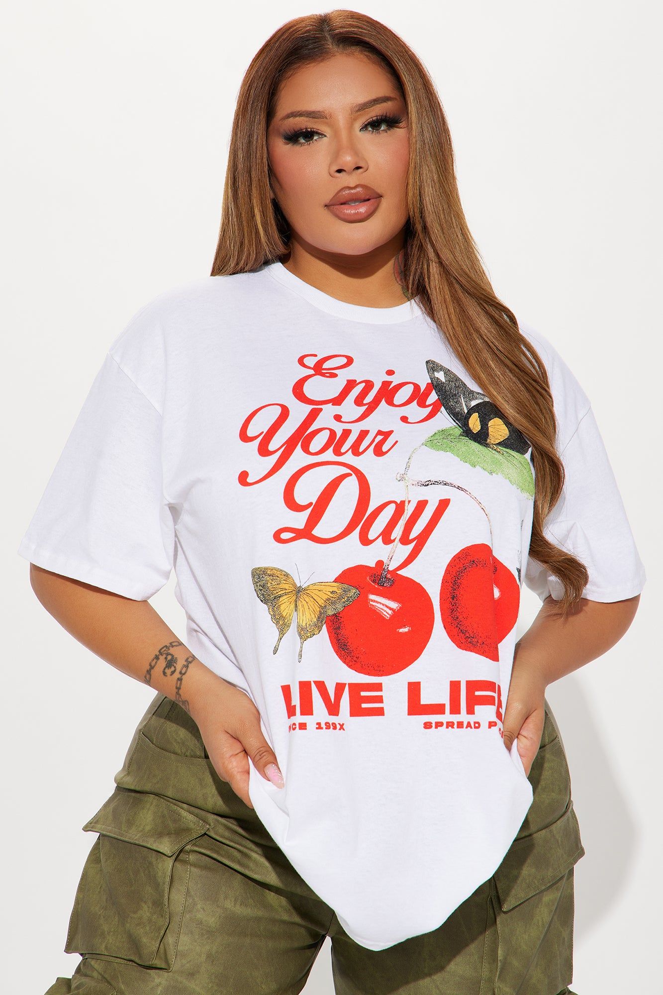 Live Life Graphic Tshirt - White sold by Fashion Nova product image thumbnail 4