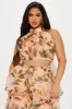 Garden Rose Skirt Set - Peach/combo sold by Fashion Nova