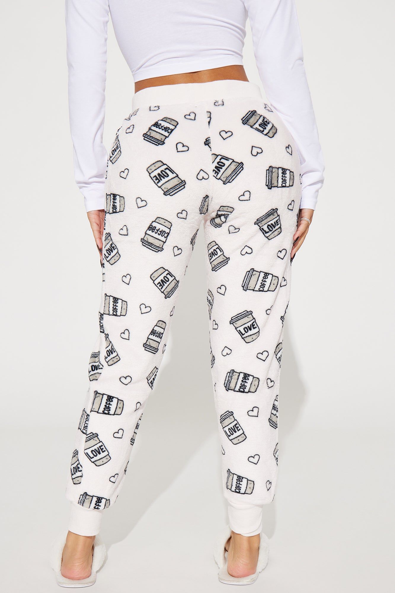 Love Coffee Plush PJ Joggers - Pink/combo sold by Fashion Nova product image thumbnail 3