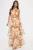 Garden Rose Skirt Set - Peach/combo sold by Fashion Nova