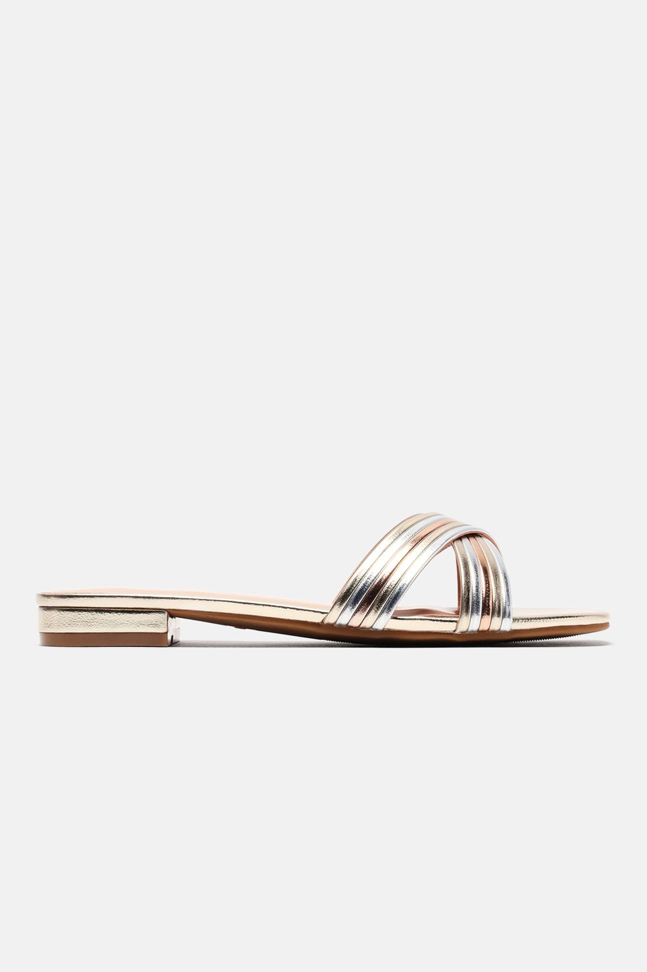 Maribel Metallic Sandals - Silver/Multi sold by Fashion Nova product image thumbnail 4