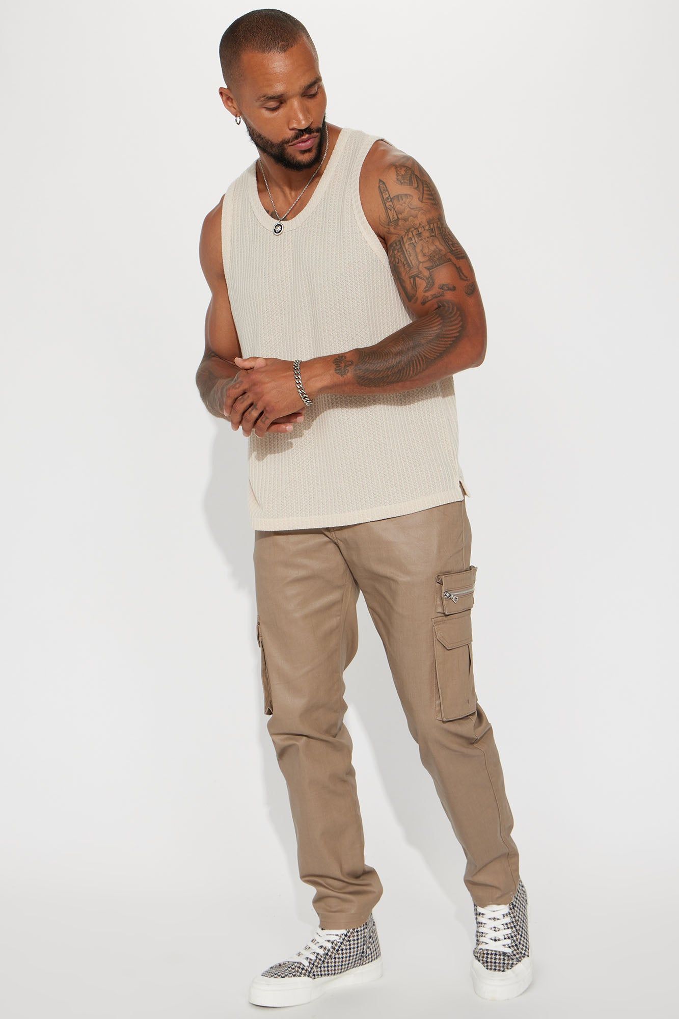 Top Off Straight Cargo Pants - Taupe sold by Fashion Nova product image thumbnail 2