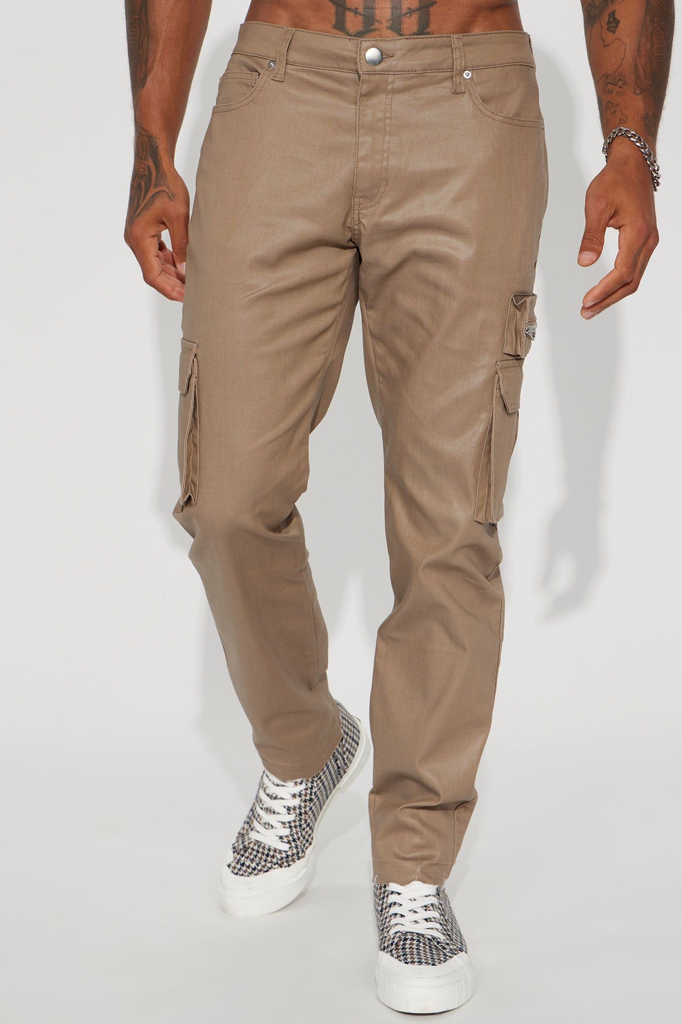 Top Off Straight Cargo Pants - Taupe sold by Fashion Nova product image thumbnail 3