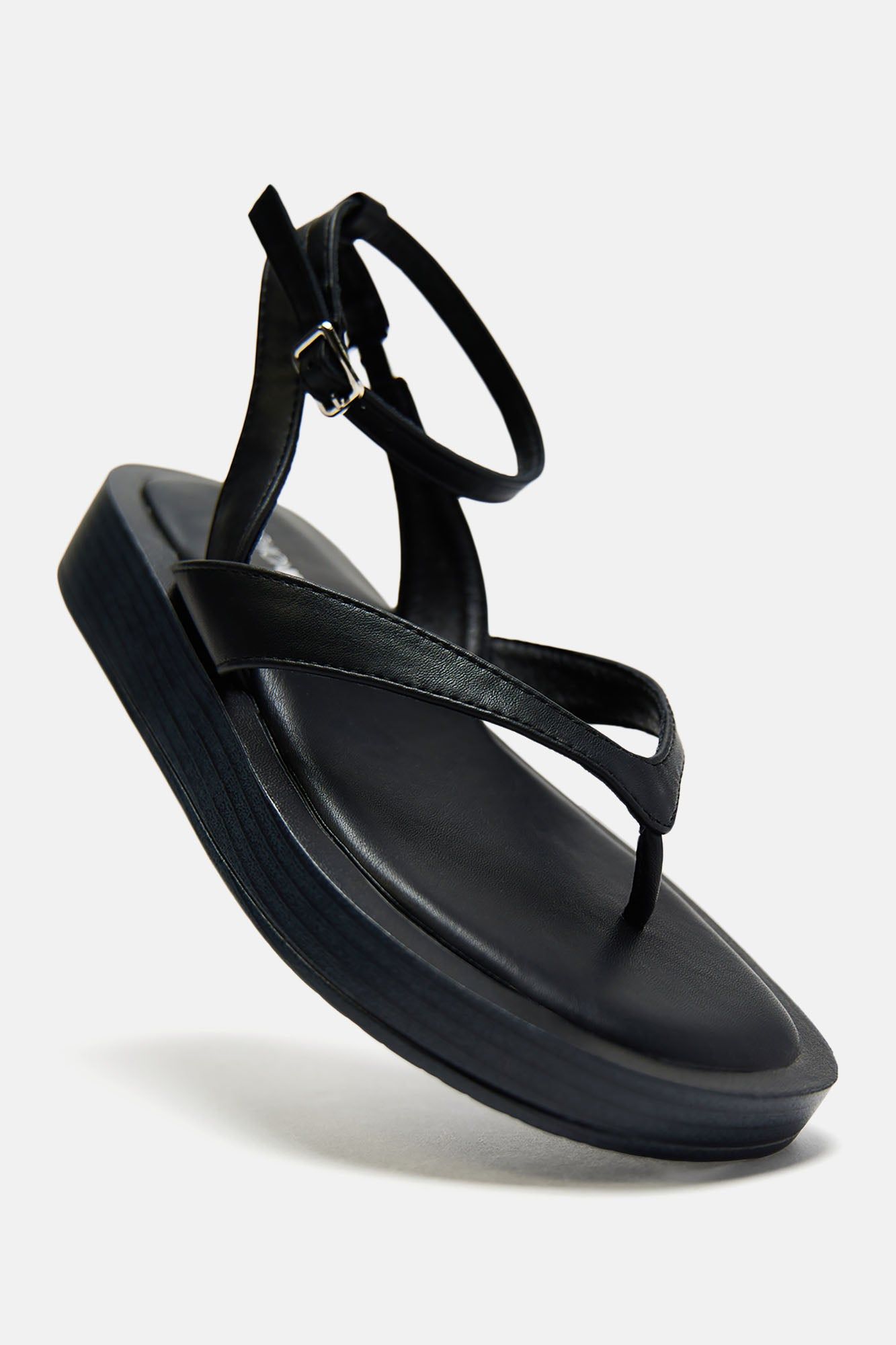 Easy Day Flatform Sandals - Black sold by Fashion Nova