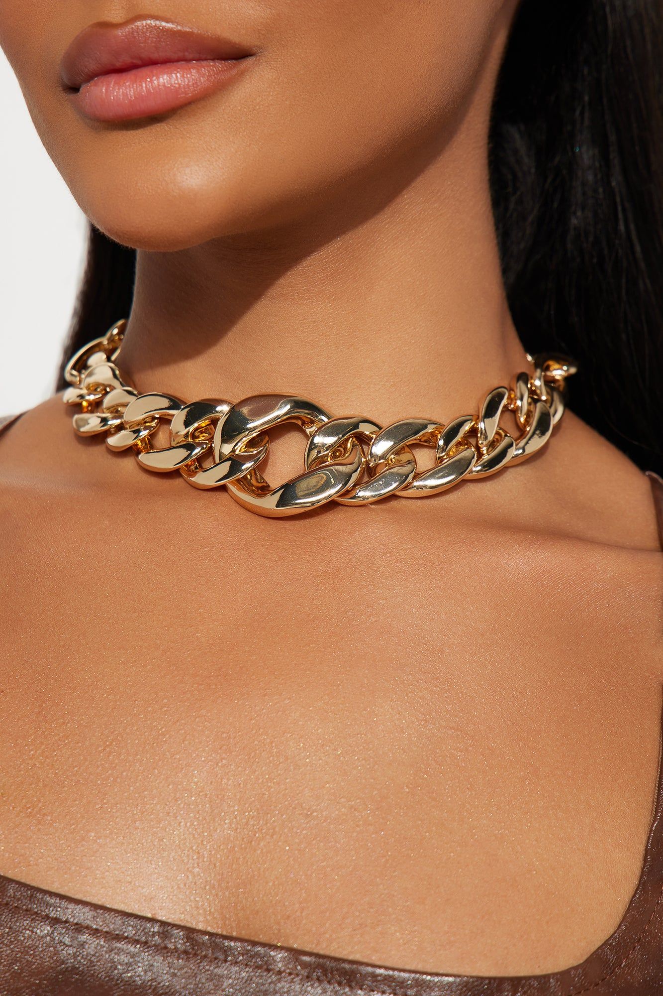 Linking Up Tonight Necklace - Gold sold by Fashion Nova