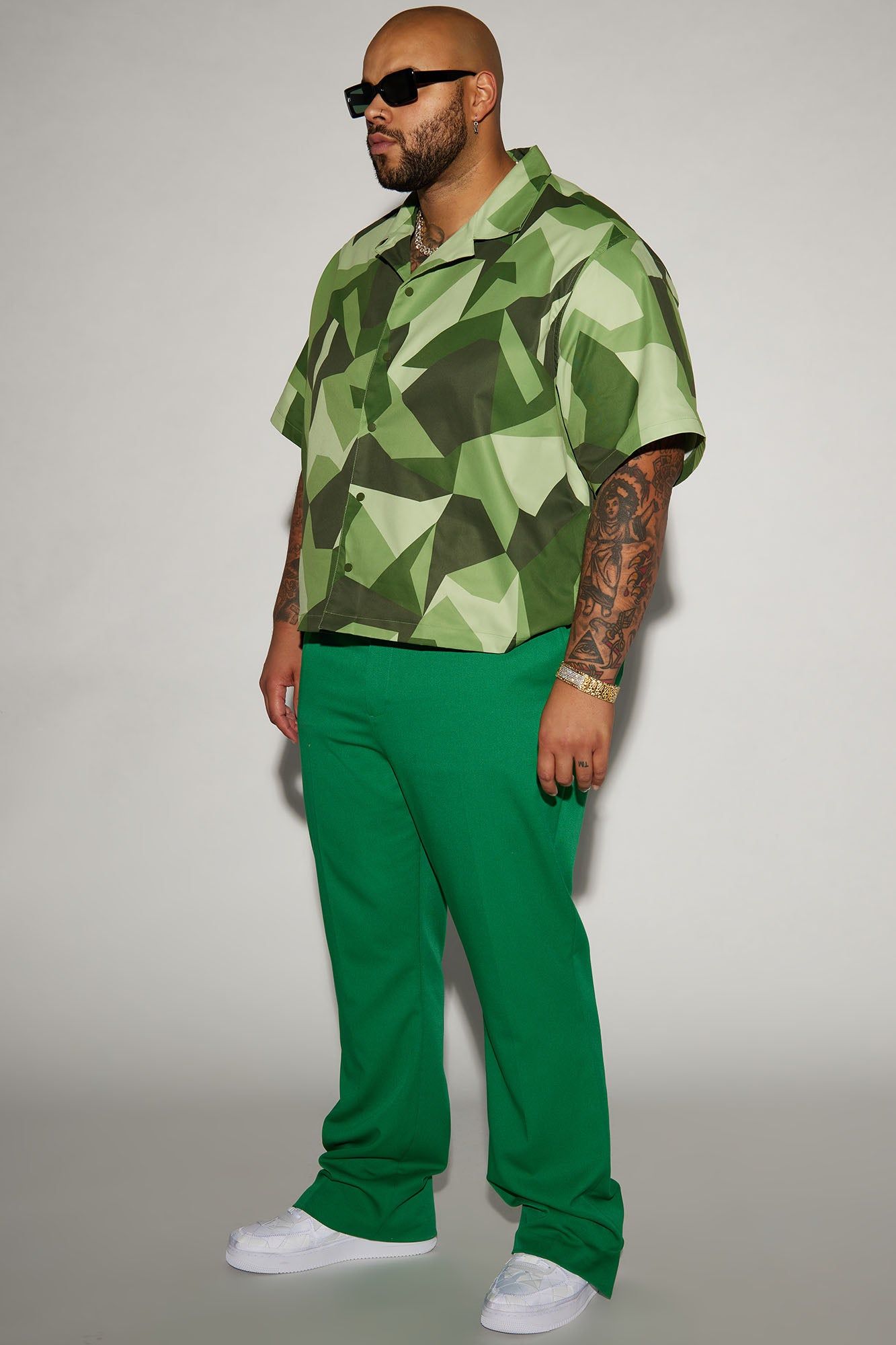 The Cause Cropped Button Up Shirt - Green sold by Fashion Nova product image thumbnail 5