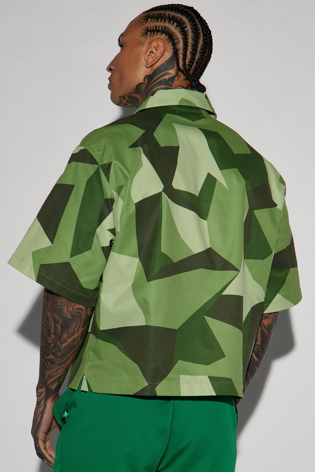 The Cause Cropped Button Up Shirt - Green sold by Fashion Nova product image thumbnail 4