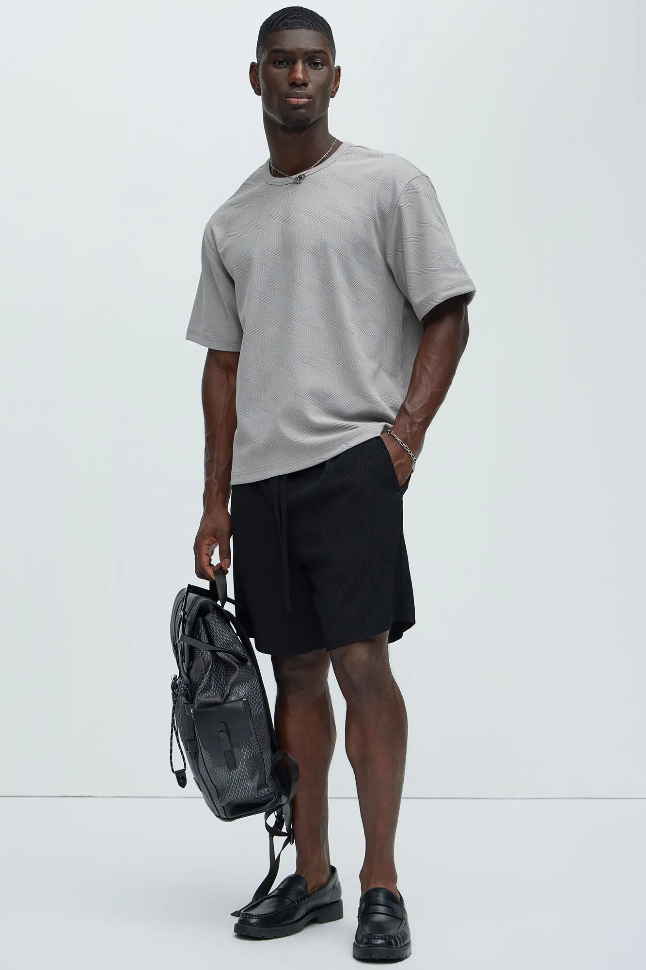 Benji Textured Relaxed Tee - Grey sold by Fashion Nova product image thumbnail 2