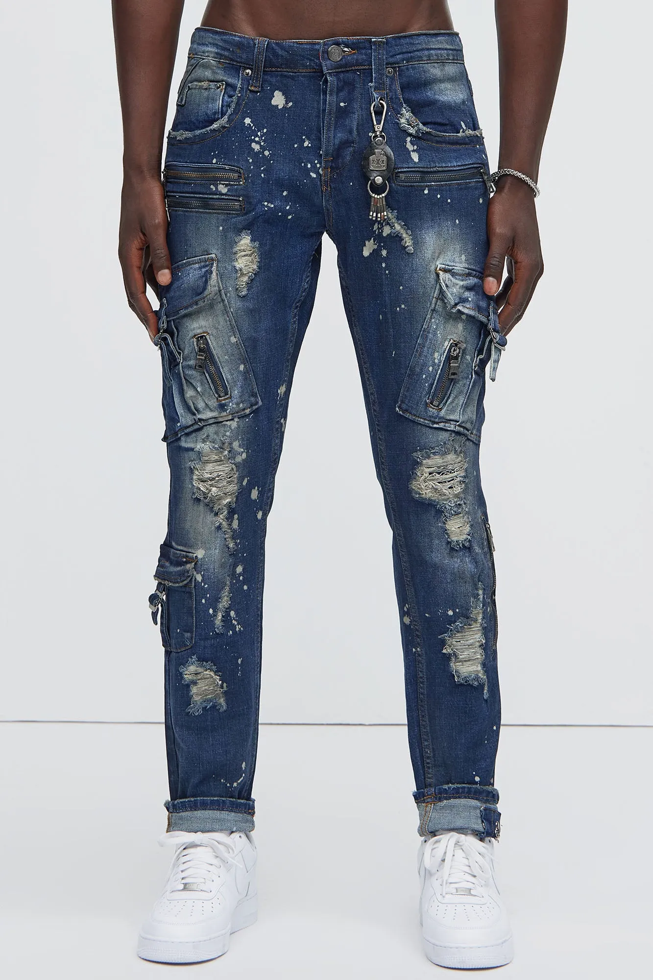 Destroyed Me Skinny Jeans - Indigo sold by Fashion Nova product image thumbnail 3