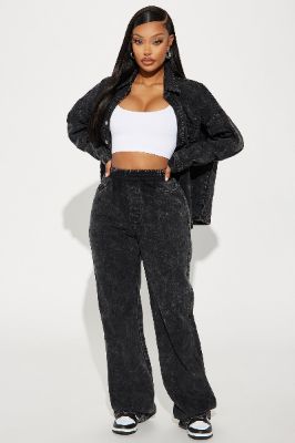 The Only Match Denim Pant Set - Black sold by Fashion Nova
