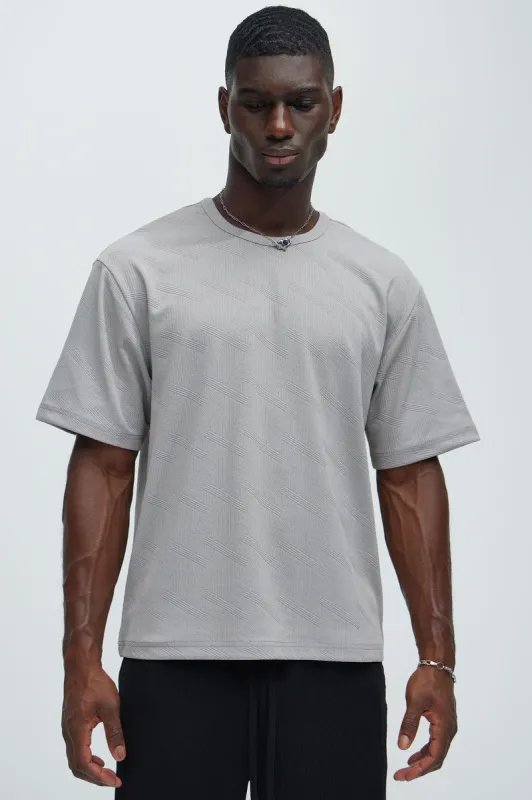 Benji Textured Relaxed Tee - Grey sold by Fashion Nova